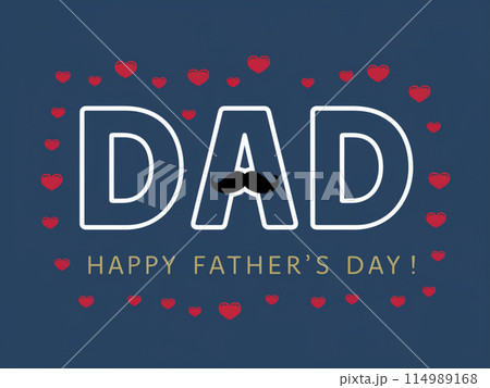 Happy Father's Day vector poster, prints, card design element. 114989168