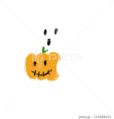 The Ghost drawing png image for halloween concept. 114989231