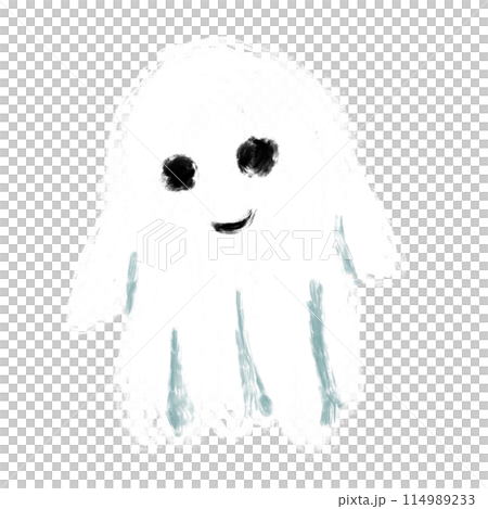 The Ghost drawing png image for halloween concept. 114989233