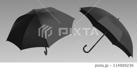 Black rain protection umbrella mockup Black rain protection umbrella mockup 114989236