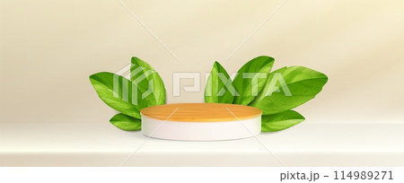 3d wood podium. Wooden product display pedestal 3d wood podium. Wooden product display pedestal 114989271