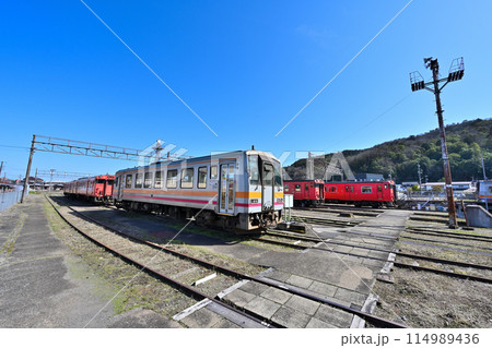 津山まなびの鉄道館「扇形機関車庫」と各旧型車両群 津山まなびの鉄道館「扇形機関車庫」と各旧型車両群 114989436