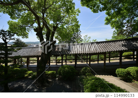 岡山市「吉備津神社」の社殿と回廊 岡山市「吉備津神社」の社殿と回廊 114990133