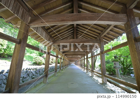岡山市「吉備津神社」の社殿と回廊 岡山市「吉備津神社」の社殿と回廊 114990150