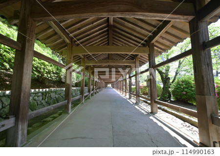岡山市「吉備津神社」の社殿と回廊 岡山市「吉備津神社」の社殿と回廊 114990163