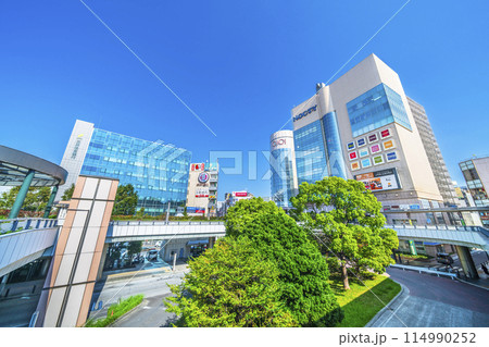 川崎の都市景観　武蔵溝ノ口駅前（溝の口駅）の街並み【神奈川県・川崎市】 114990252