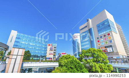 川崎の都市景観　武蔵溝ノ口駅前（溝の口駅）の街並み【神奈川県・川崎市】 114990253