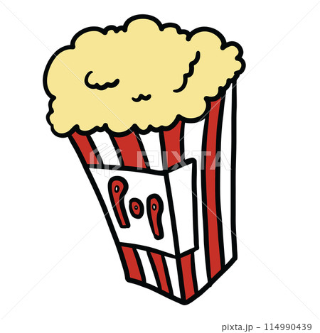 Hand drawn popcorn for movie snack, cafe, sweet dessert, menu, recipe, amusement park, circus, grocery shopping, food, supermarket, mart, sticker, print, ads, shirt print, cute patches, brooch, kids Hand drawn popcorn for movie snack, cafe, sweet dessert, menu, recipe, amusement park, circus, grocery shopping, food, supermarket, mart, sticker, print, ads, shirt print, cute patches, brooch, kids 114990439