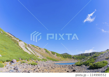 御嶽山　コバルトブルーの三の池 114990552