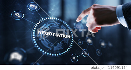 Negotiations and discussion of business strategies 114991134