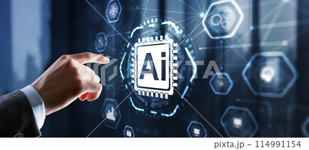 AI Artificial Intelligence concept. Technology learning AI Artificial Intelligence concept. Technology learning 114991154