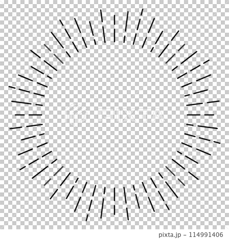 Cute concentrated line frame vector illustration (thin) Cute concentrated line frame vector illustration (thin) 114991406