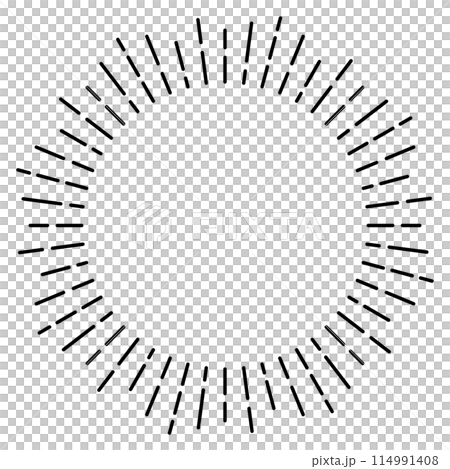 Vector illustration of a cute concentrated line frame 114991408