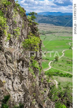 View of the Razlog Valley from the Pirin Mountains, Bulgaria View of the Razlog Valley from the Pirin Mountains, Bulgaria 114991794