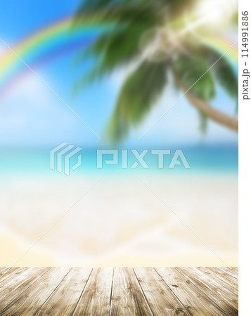 夏の海をイメージした素材 夏の海をイメージした素材 114991886