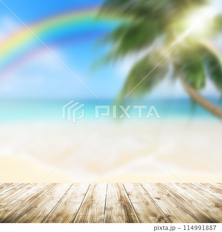 夏の海をイメージした素材 夏の海をイメージした素材 114991887