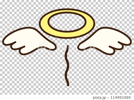 天使の輪と羽のベクターイラスト 114991989