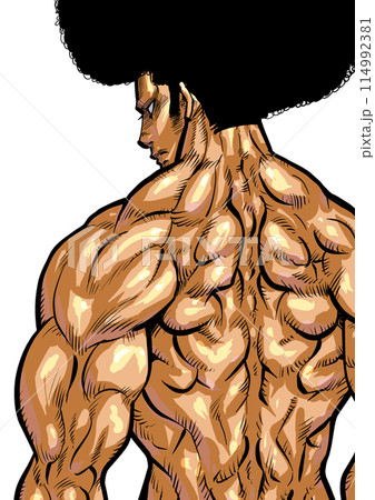筋肉質な男性の背中のイラスト 筋肉質な男性の背中のイラスト 114992381
