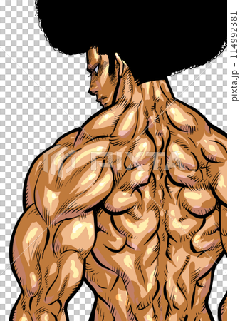 筋肉質な男性の背中のイラスト 筋肉質な男性の背中のイラスト 114992381
