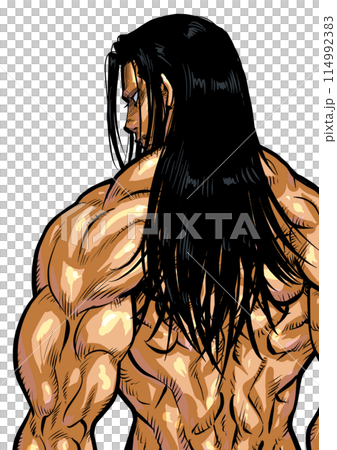 筋肉質な男性の背中のイラスト 筋肉質な男性の背中のイラスト 114992383