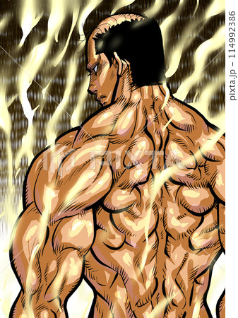 筋肉質な男性の背中のイラスト 筋肉質な男性の背中のイラスト 114992386