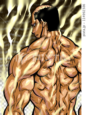 筋肉質な男性の背中のイラスト 筋肉質な男性の背中のイラスト 114992386