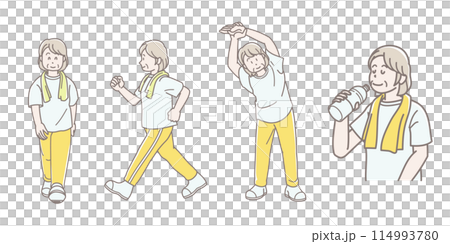 老年女性健康運動圖（套） 114993780