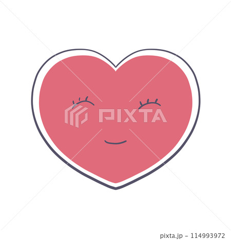 手描きのハート 114993972