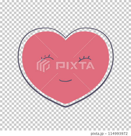 手描きのハート 114993972