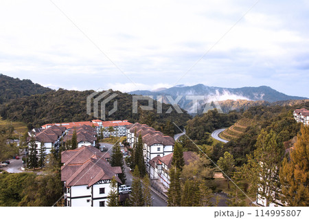 Malaysia - landscape with jungle and contemporary architecture in Cameron Highlands Malaysia - landscape with jungle and contemporary architecture in Cameron Highlands 114995807