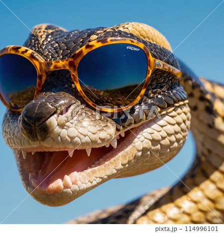 Snake wearing sunglasses on sale