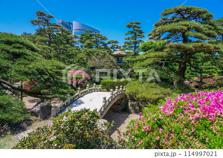 高松城の披雲閣庭園（香川県高松市） 114997021