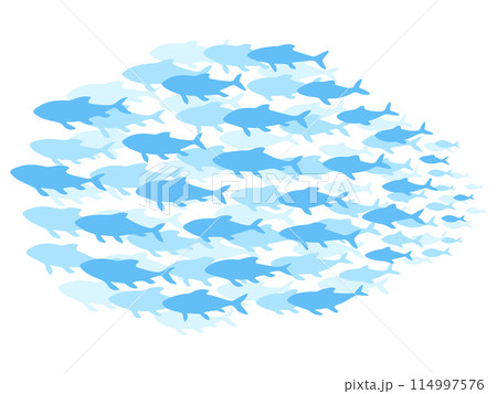 魚の群れのイラスト 114997576