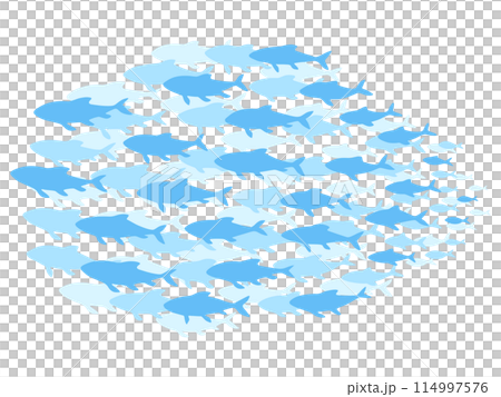 魚の群れのイラスト 114997576