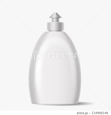 Detergent bottle with push pull cap realistic illustration Detergent bottle with push pull cap realistic illustration 114998146