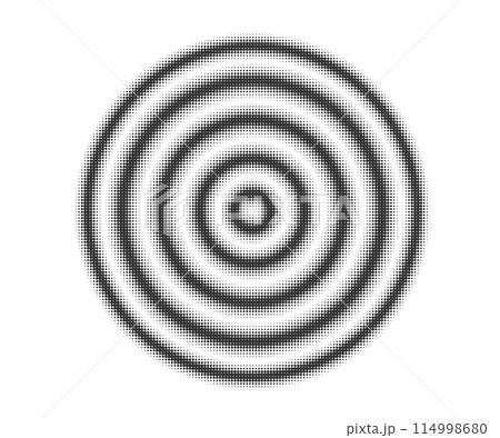 Halftone of circular wave with dot pattern 114998680