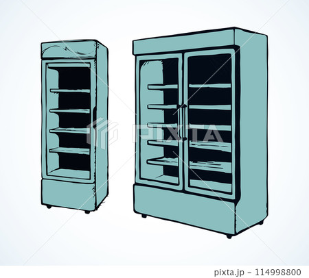 Freezer to store. Vector drawing 114998800