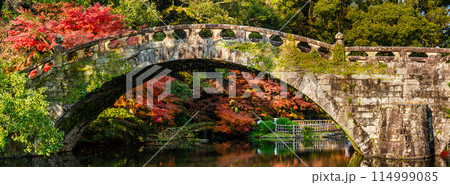 諫早公園(眼鏡橋)の紅葉 パノラマ 【長崎県諫早市】 諫早公園(眼鏡橋)の紅葉 パノラマ 【長崎県諫早市】 114999085