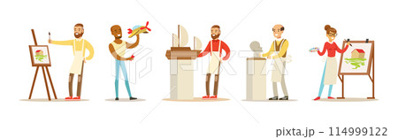 People Character with Creative Artistic Hobby and Occupation Vector Set People Character with Creative Artistic Hobby and Occupation Vector Set 114999122