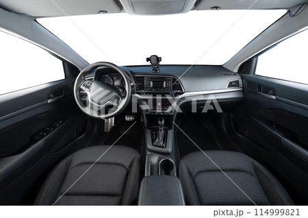 Empty clean car driver interior 114999821
