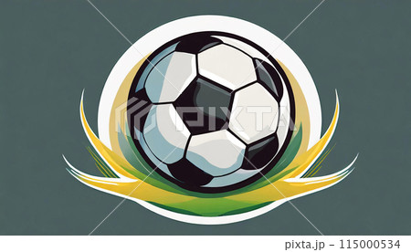 かっこいい風をまとったサッカーボール 115000534