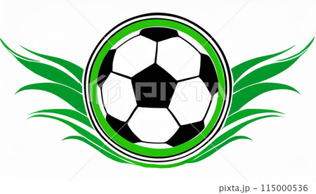 かっこいい風をまとったサッカーボール 115000536