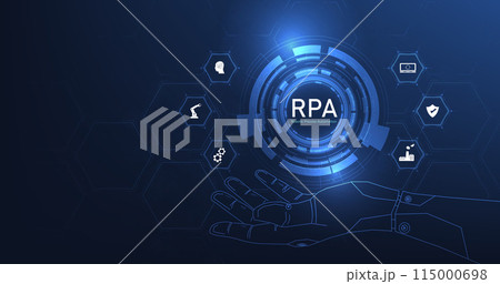 Robotic process automation (RPA ) concept. 115000698