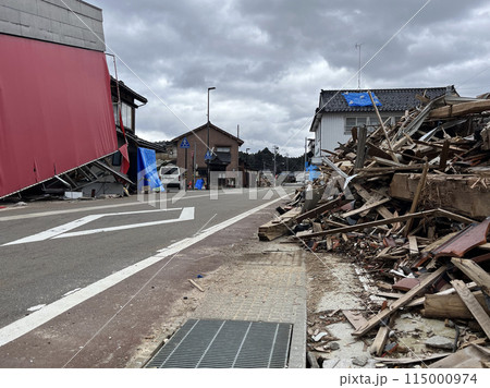 能登半島地震の被災地(石川県穴水町) 能登半島地震の被災地(石川県穴水町) 115000974