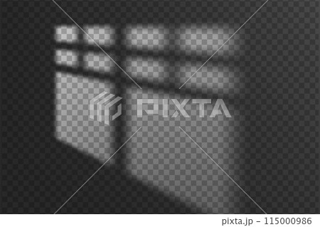 Light effect shadow overlay from window isolated transparent background. 115000986