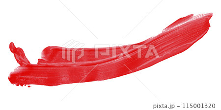 Red brush strokes isolated on white background 115001320