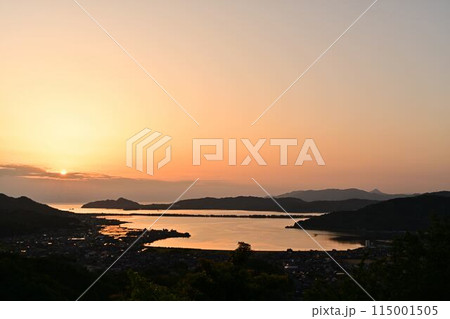 大内峠一字観公園からの朝焼け 115001505