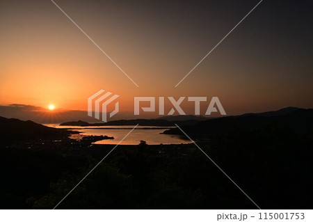 大内峠一字観公園からの朝焼け 115001753