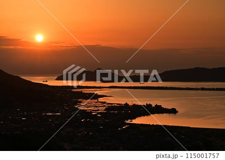 大内峠一字観公園からの朝焼け 115001757