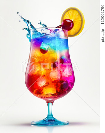 Refreshing cocktail in a glass. 115001796